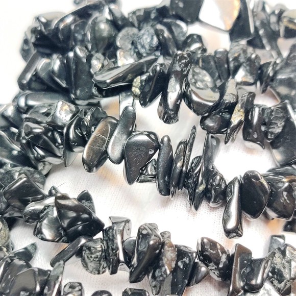 Shungite Stretch Bracelet 5-8mm chip natural stone includes felt pouch-CB03 - Picture 7 of 9